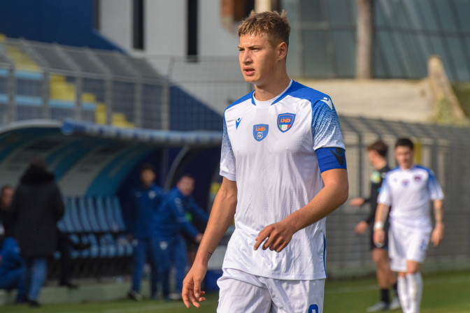 Alessio Castellini con la maglia (e fascia da capitano) della Rappresentativa in occasione dei test amichevoli