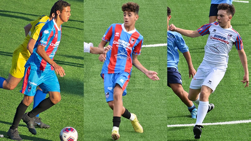 I bomber delle giovanili: Corallo (Juniores, 14 reti), Catania (U17, 18 reti) e Omobono (U15, 16 reti)